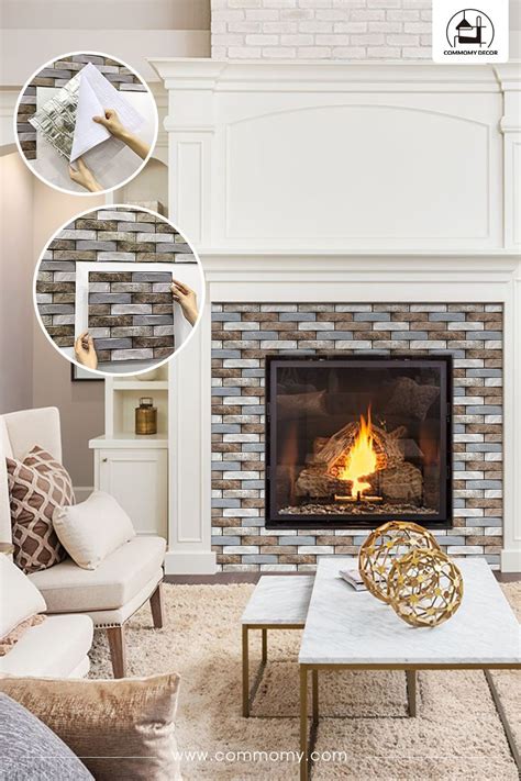 peel and stick fireplace tiles|self stick tiles for fireplace.